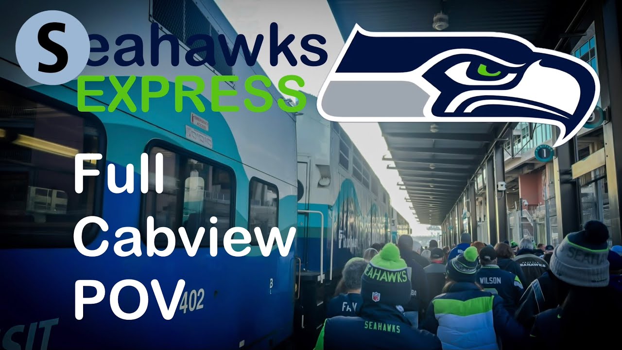 Seahawks Express Cabview POV Sounder Lakewood to Seattle