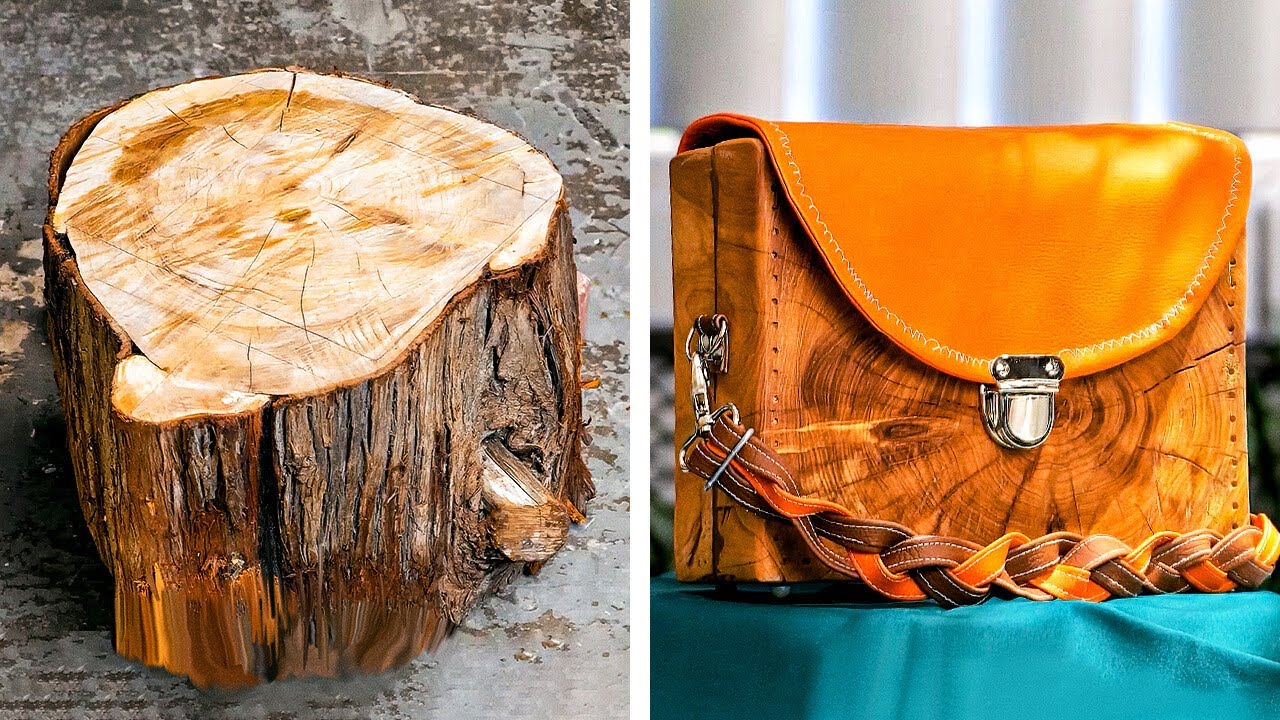 Making A Beautiful Bag From A Wooden Trunk || Cool DIY Ideas By Wood Mood