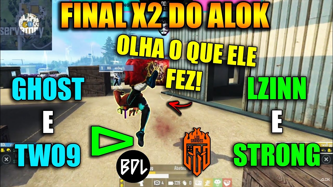 FINAL X2 DO ALOK - LZINN E STRONG vs GHOST9 E TWO9 PEGOU FOGO! CLIPS FF
