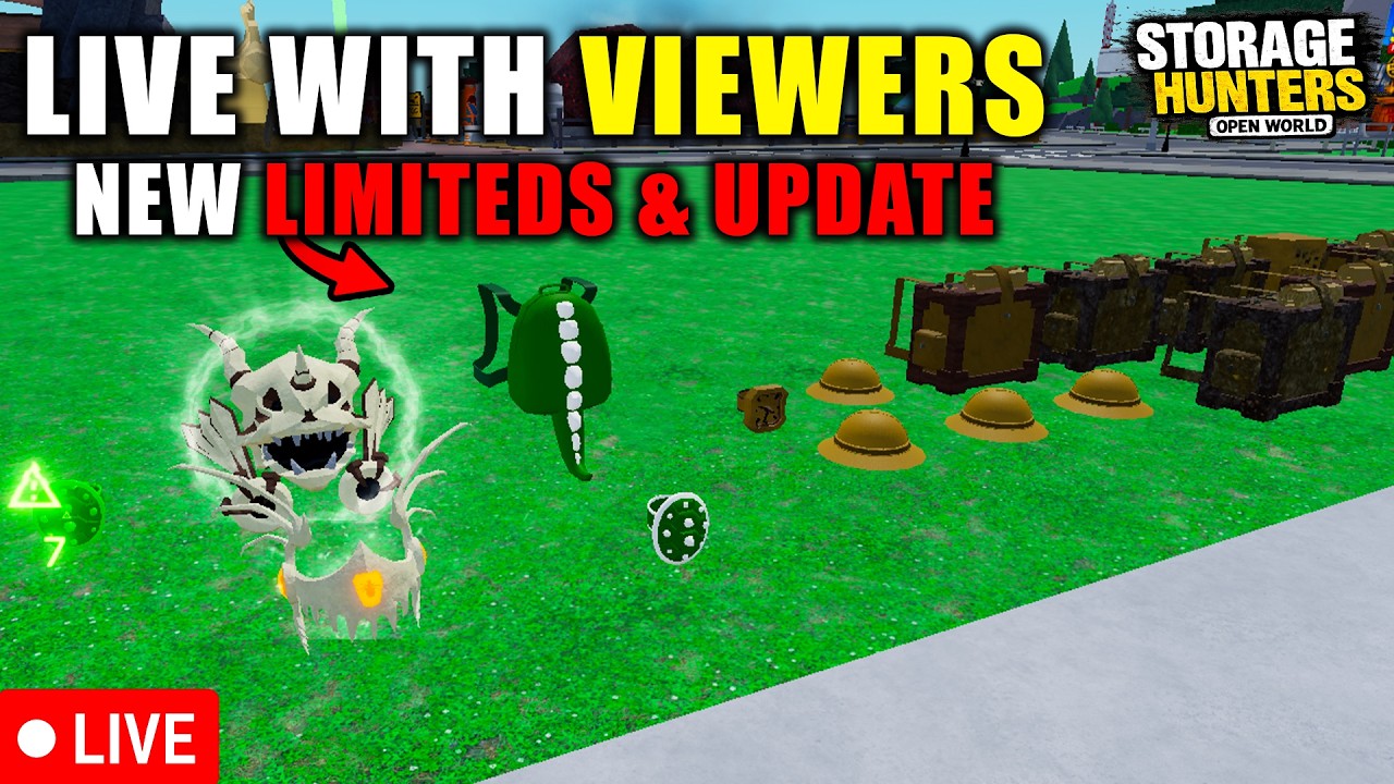 🔴Grinding NEW Limited Items With Viewers in Storage Hunters Roblox
