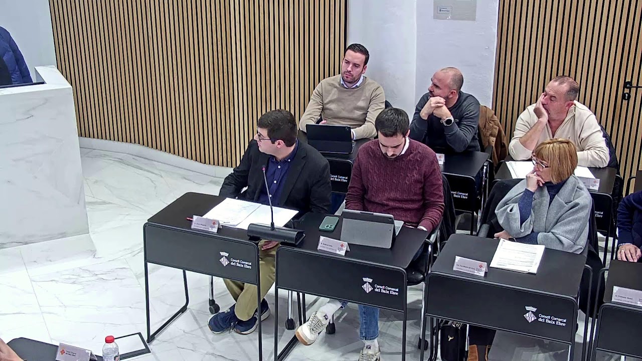 Ple Ordinari Consell Comarcal del Baix Ebre 29 de desembre de 2025