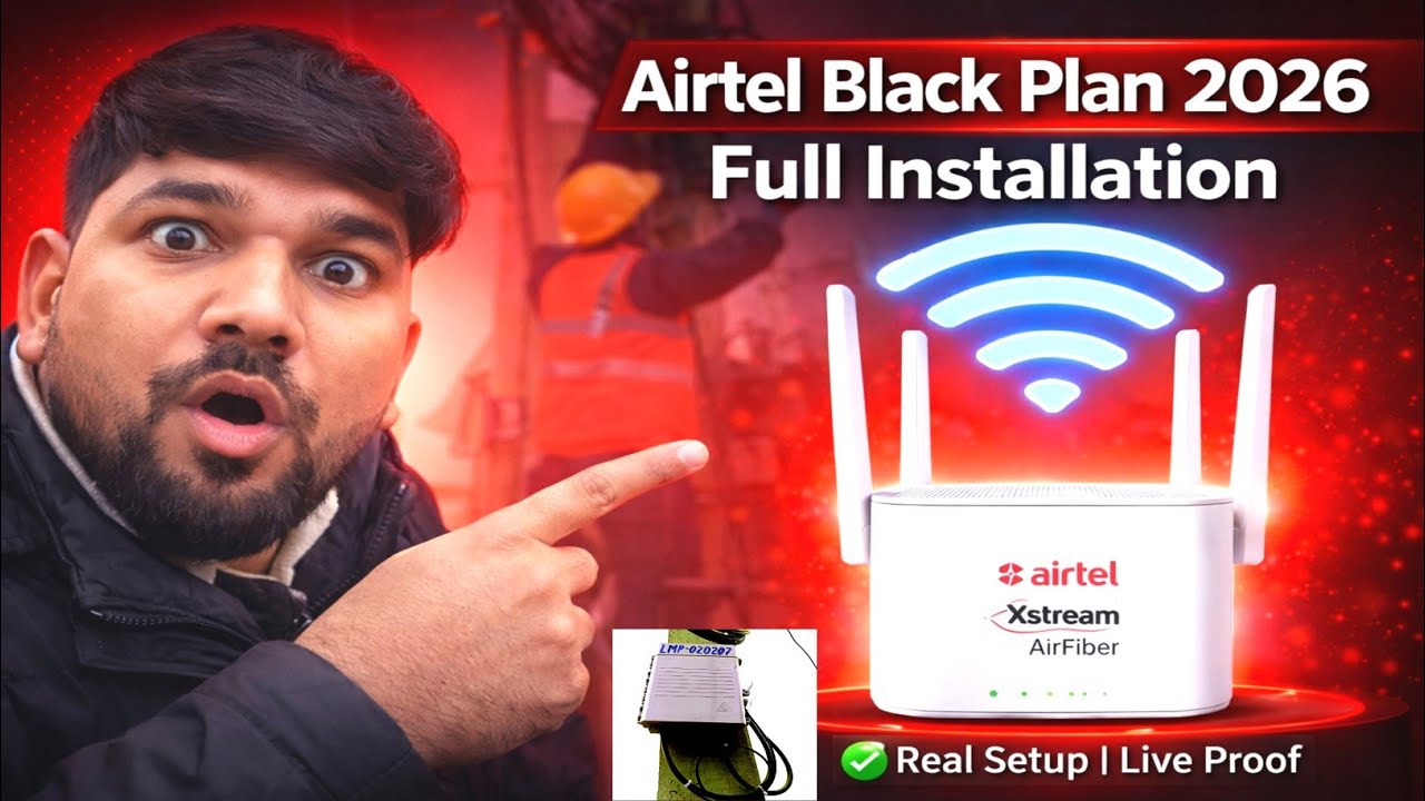 Airtel Black 599 😱 Full Installation LIVE || Pehli Baar Aisa Setup Dekha 😱 