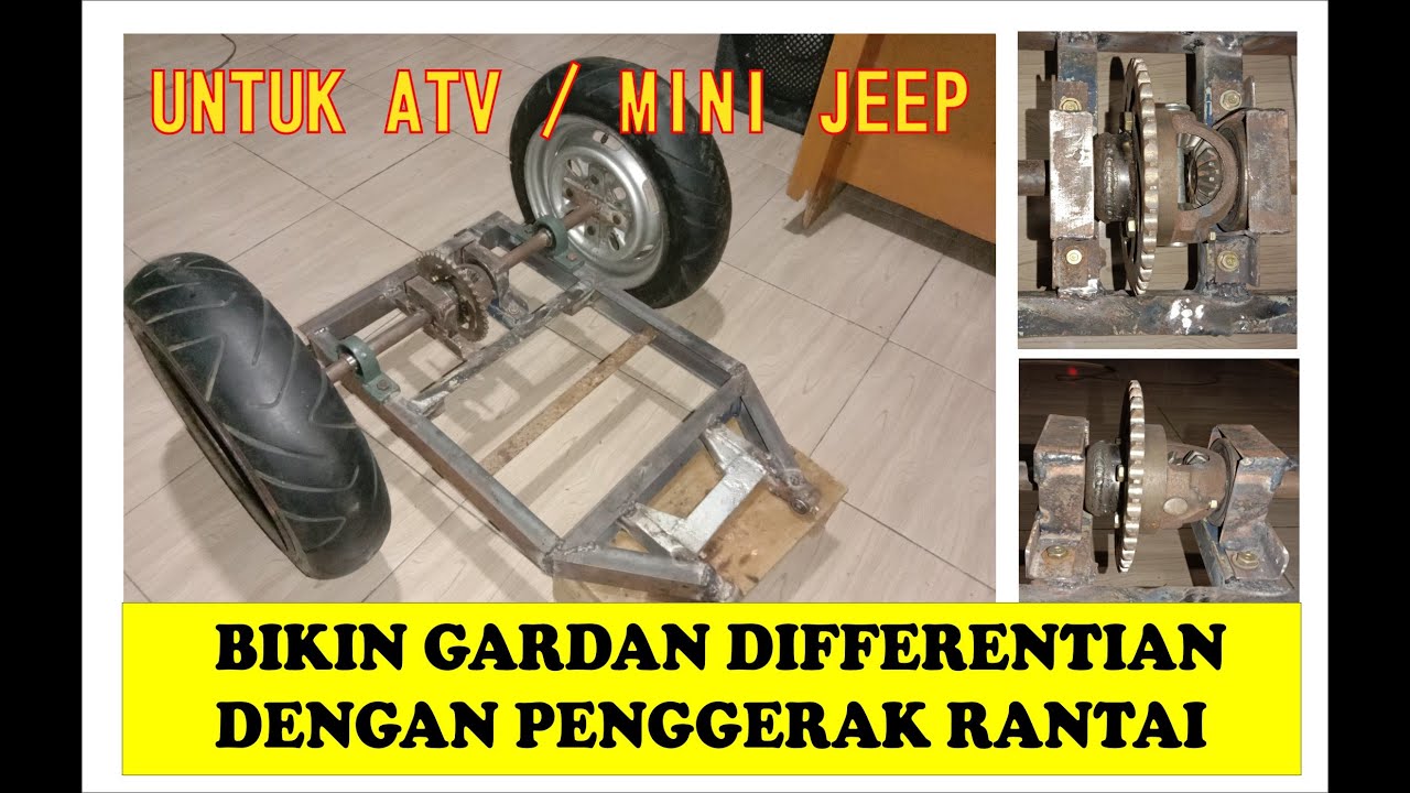 Mudah Bikin Gardan Differential Dengan Penggerak Rantai - Untuk Mini Jeep & ATV