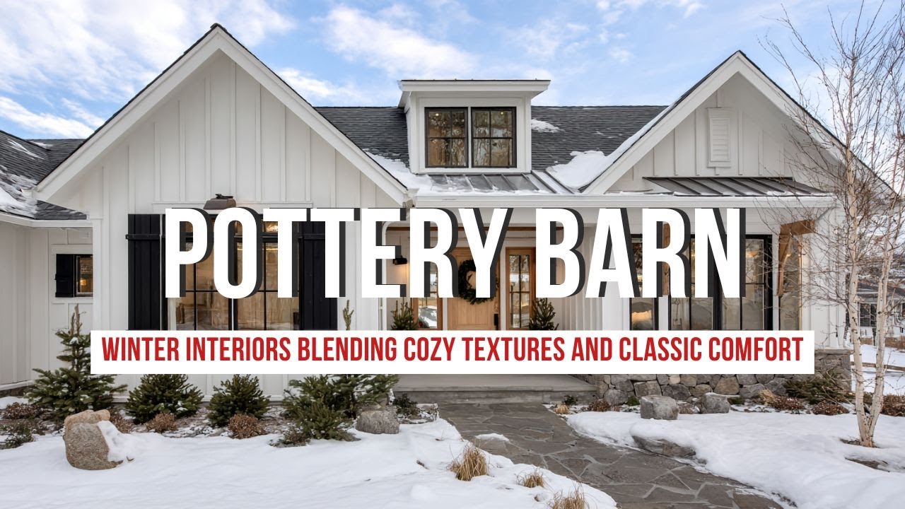 Pottery Barn Inspired Winter Interiors Blending Cozy Textures and Classic Comfort