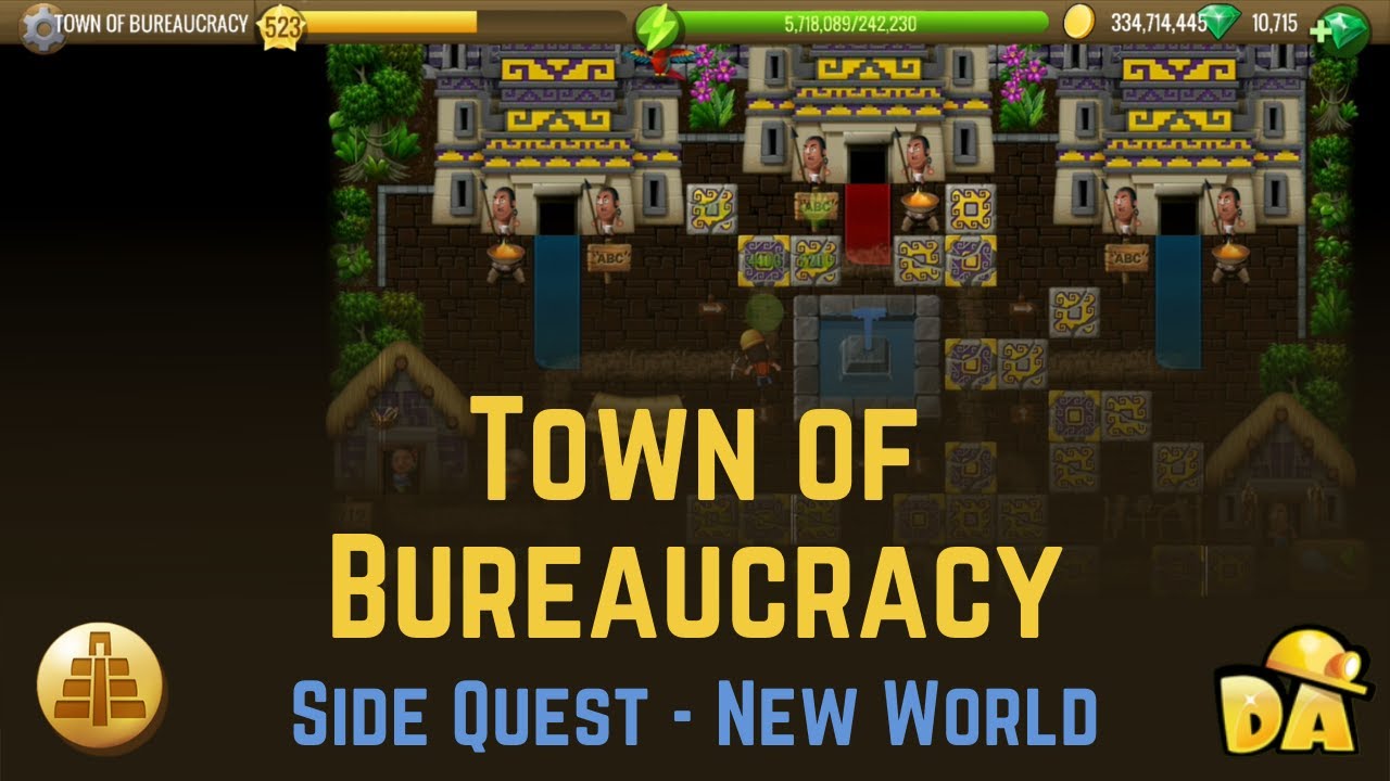 Town of Bureaucracy - Side Quest New World - Diggy's Adventure