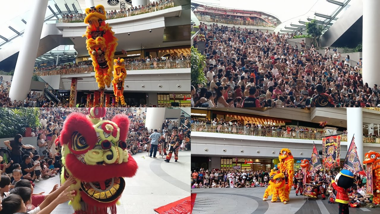 關峰龍狮研究院 K.F War Drum, Lion Caiqing and Double Lion High Pole Performance at Star Vista