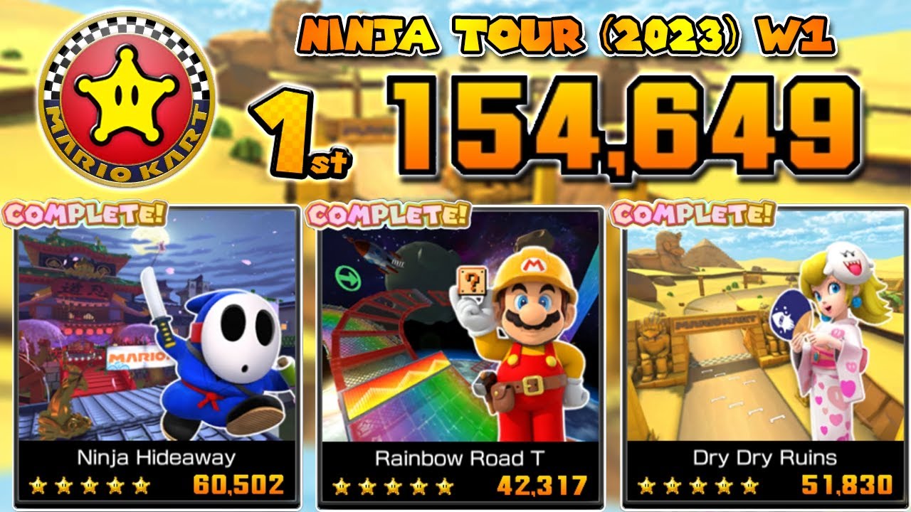 AWKWARD | Ninja Tour (2023) Week 1 Ranked Cup (154K) | Tier 99 | Lv 327 | #MarioKartTour