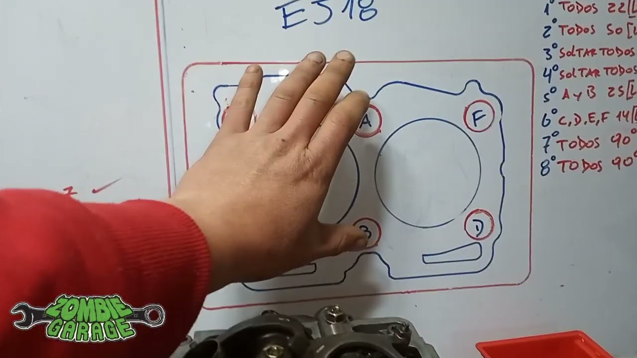 apriete de culata motor EJ18 Subaru