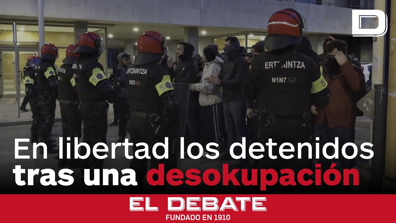 En libertad los 5 detenidos tras enfrentarse a la policía al desokupar un centro juvenil en Bilbao