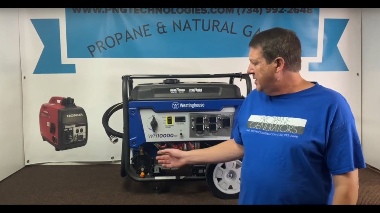 Westinghouse 10,000DF watt Generator - Conversion video from gas to Natural Gas or Propane