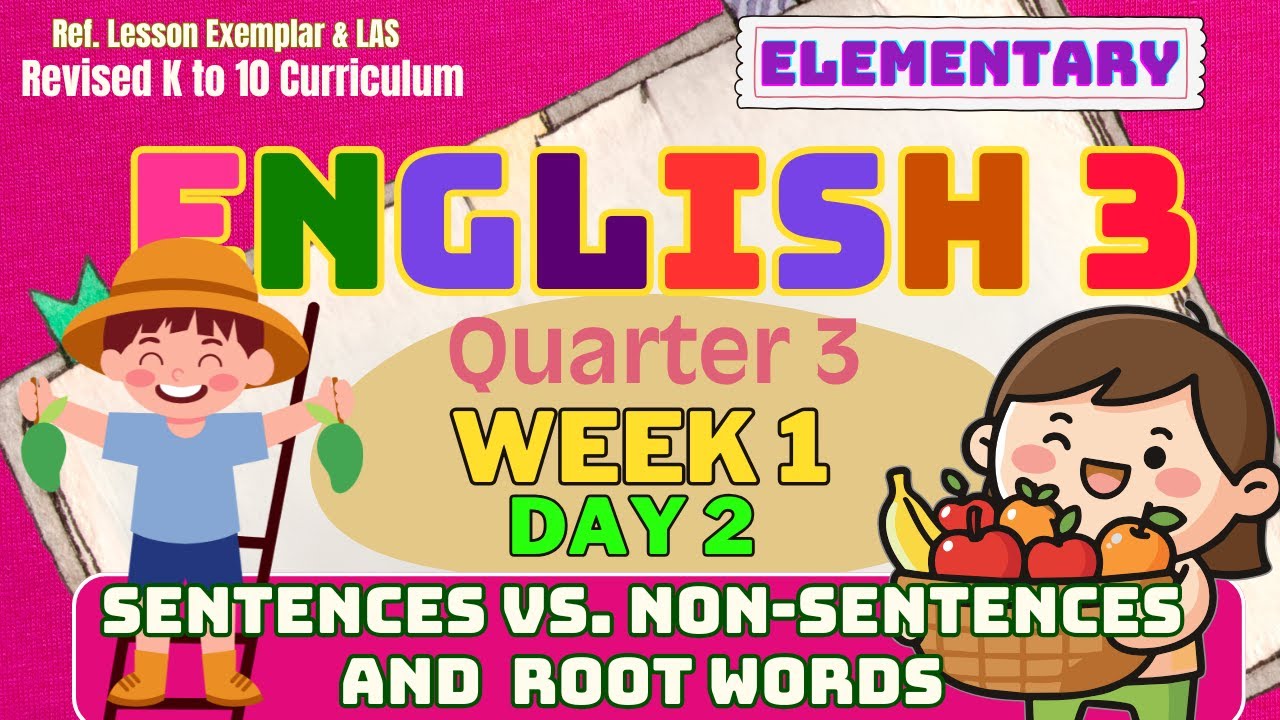 Grade 3 English Q3 W1 D2 | Sentences and Non-Sentences, High-Frequency and Sight Words | MATATAG