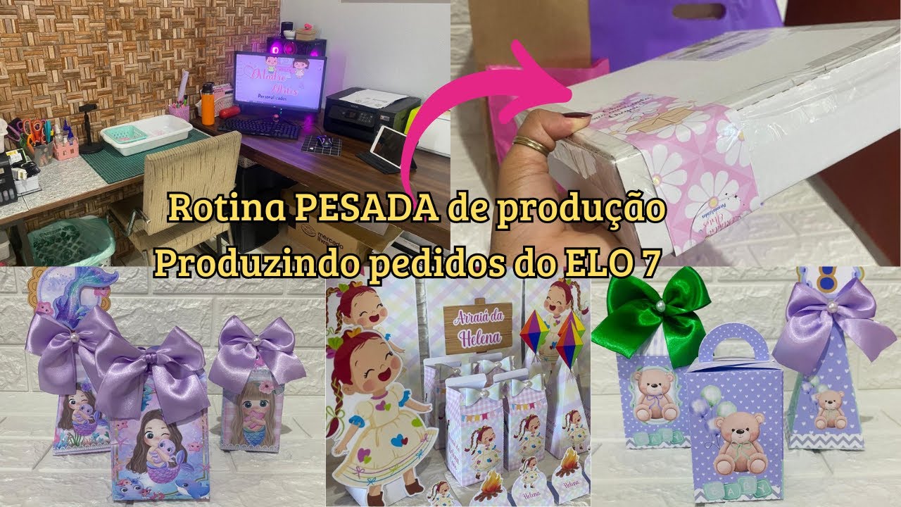 MUDEI A ORGANIZAÇÃO DO ATELIÊ / montando  pedidos do ELO7 - rotina de produção