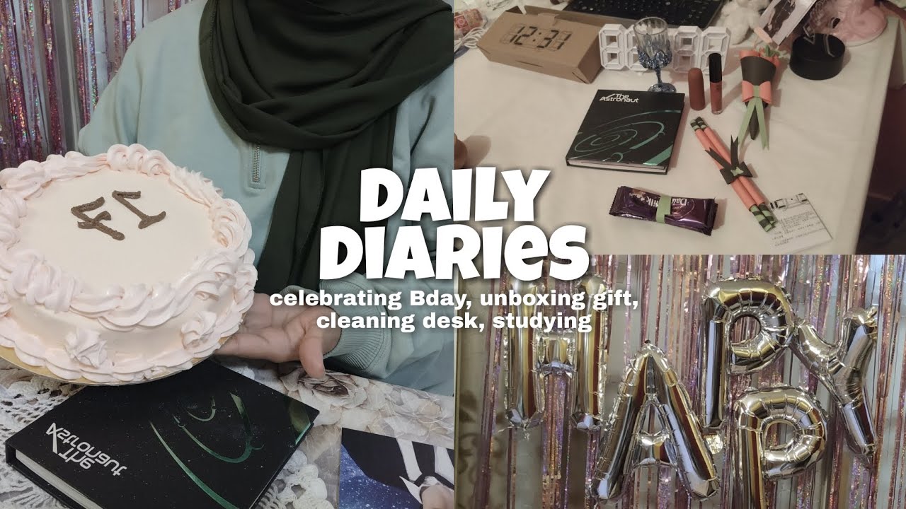 daily Vlog 🎂🎧: celebrating my birthday , what I got for my bday, studying