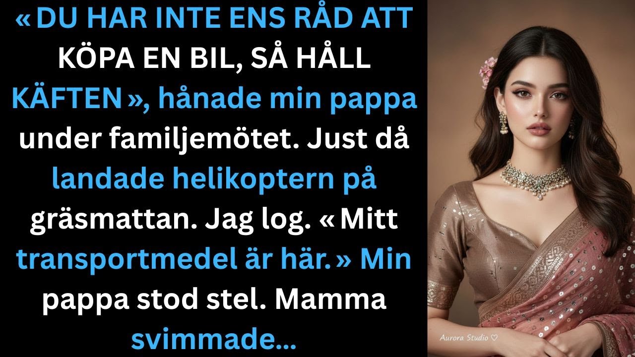 På familjemötet kallade mina föräldrar mig fattig — då landade min helikopter. Pappa frös…