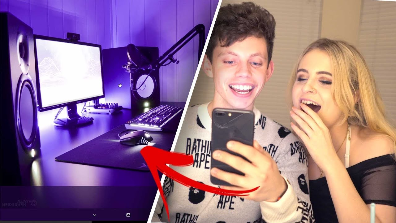 MY GIRLFRIEND REACTS TO SUBSCRIBERS GAMING SETUPS!!