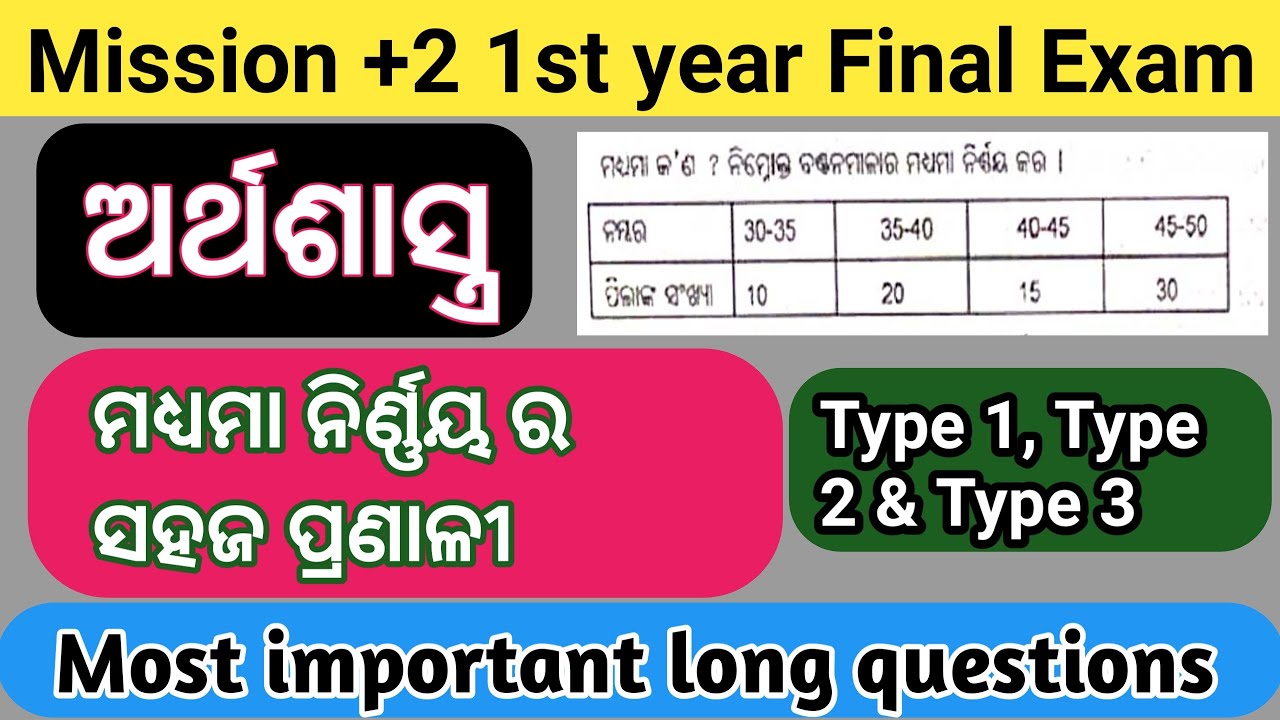 Mean,median, Mode +2 1st year economics । Part 2 ।Statistics ।madhyama kemiti bahara kariba ।