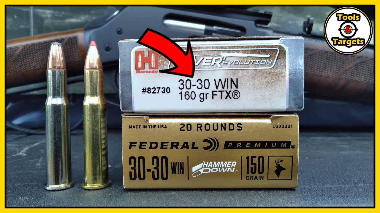 РЫЧАГ против МОЛОТА!...Тест патронов Hornady Lever Evolution 30-30 и Federal Premium HammerDown!