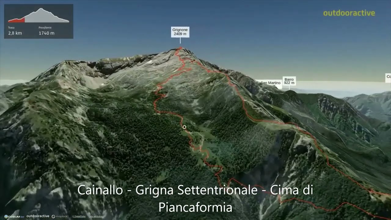 Cainallo - Grigna Settentrionale - Cima di Piancaformia ∆ hiking trails ∆ 3d-trail.com/italy/