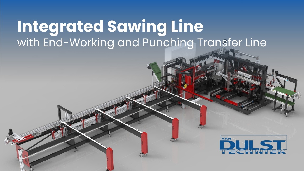 MPS Special Machine: combination of Sawing Line , combined with End working punching Transfer Line