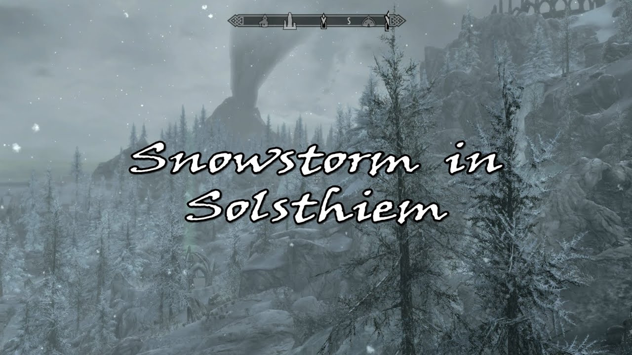 Skyrim for Sleep - Solstheim Snowstorm #asmr #sleep #study 