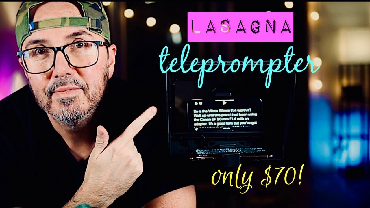 BEST Budget Teleprompter for YouTube!  ft. Lasagna Teleprompter by YC Onion
