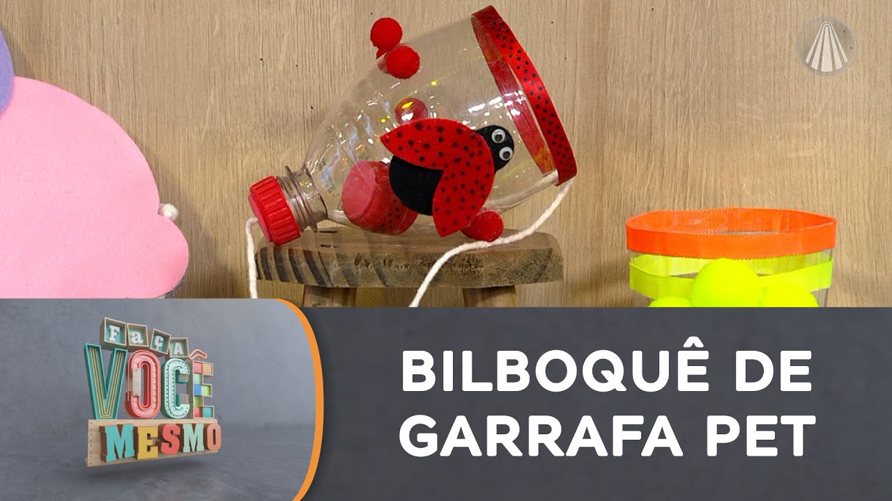Aprenda a fazer um biboquê de garrafa pet super divertido