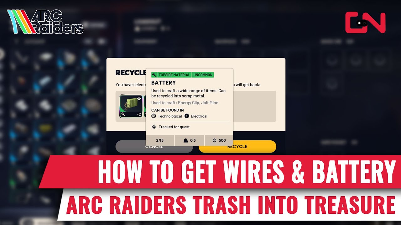 How to Get Wires and Battery for Trash into Treasure Arc Raiders Quest