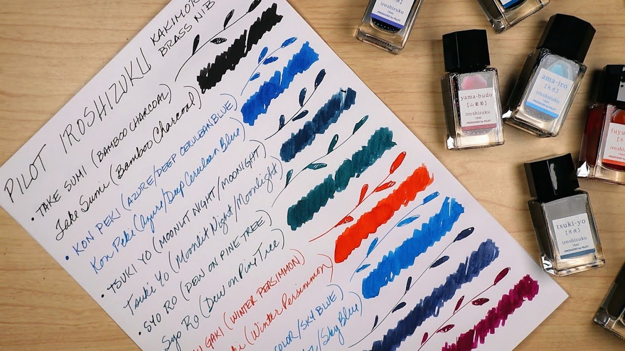 How Many Blue Inks Does a Person Need? 🔹 Swatching Pilot Iroshizuku Boxed Ink Sets