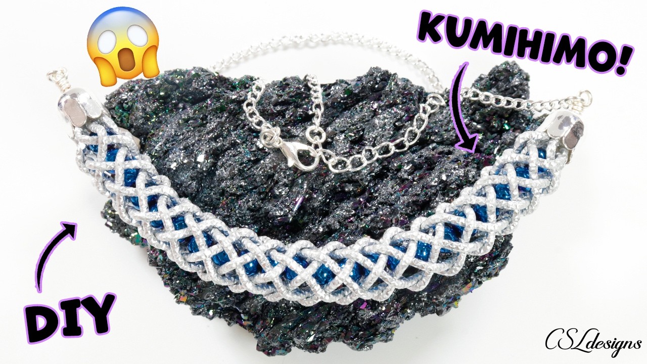 Hollow braid wire kumihimo necklace tutorial ⎮ Jewelry making tutorial