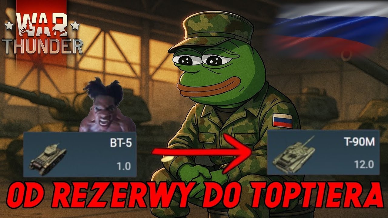 Gram CAŁĄ ROSYJSKĄ linią czołgów - od REZERWY do TOPTIERA w WAR THUNDER