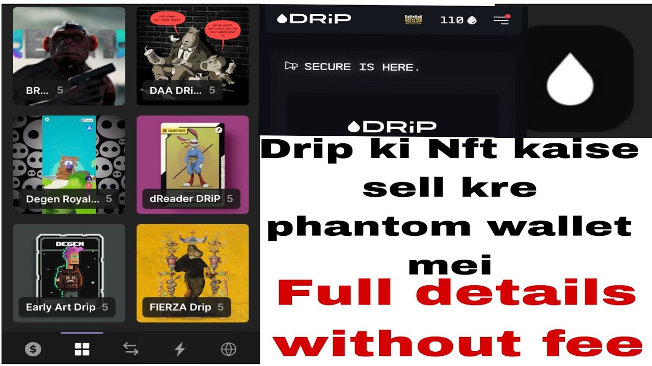How to sell drip Nft instant without transaction fee!! drip ki free nft sell kre turant🤑🤑🤑