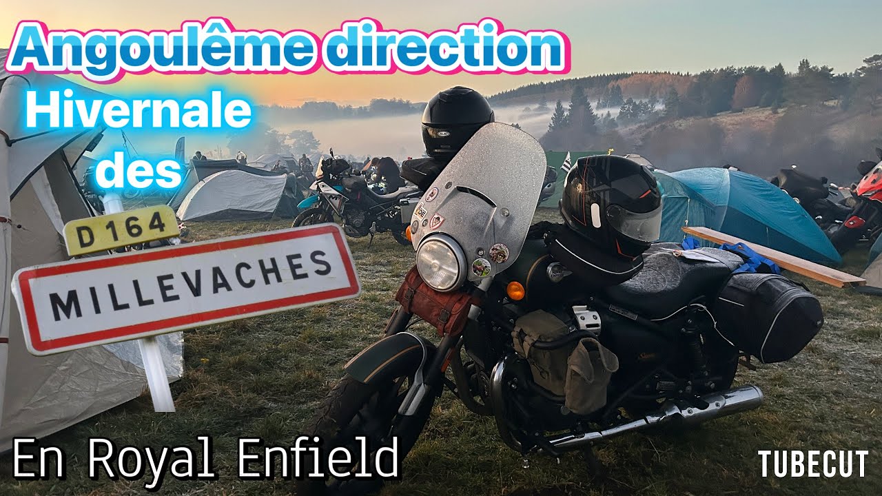 Angouleme Direction de L'hivernale des Millesvaches en Royal Enfield