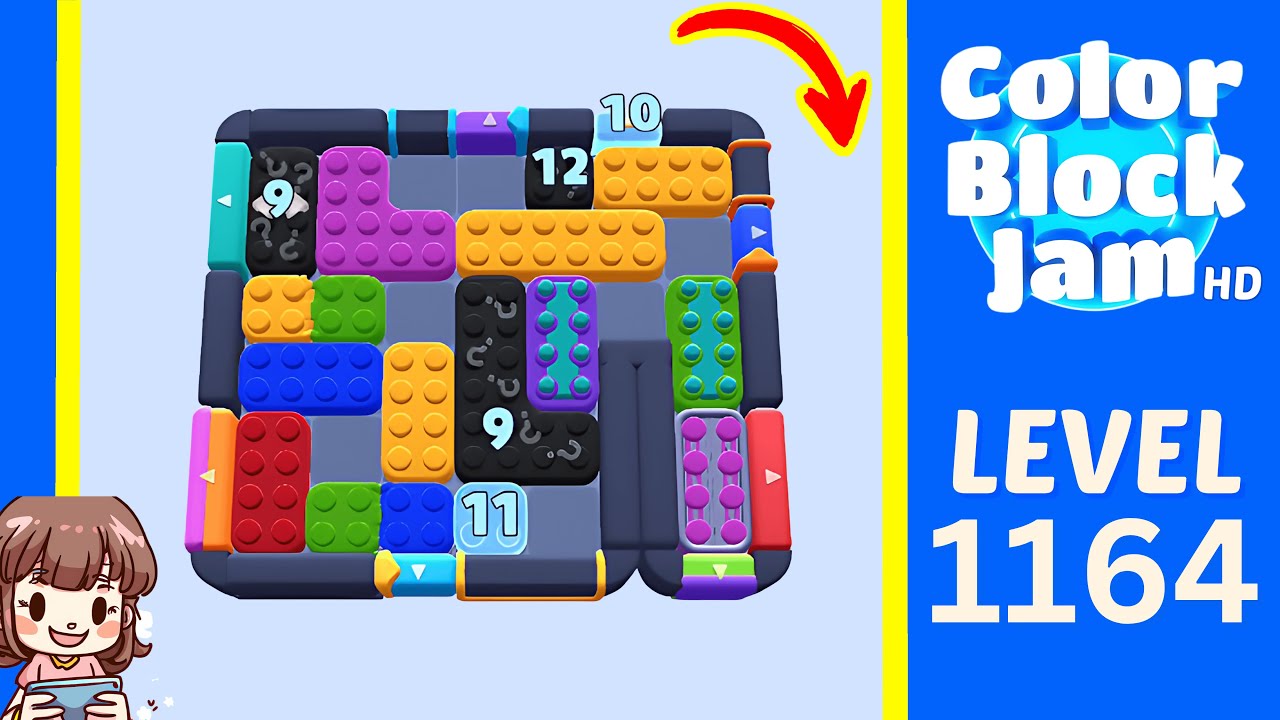 Color Block Jam Level 1164 Solution Walkthrough