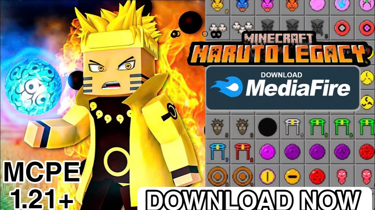 THE BEST NARUTO LEGACY V4.0 ADDON FOR MINECRAFT BEDROCK 1.21.101