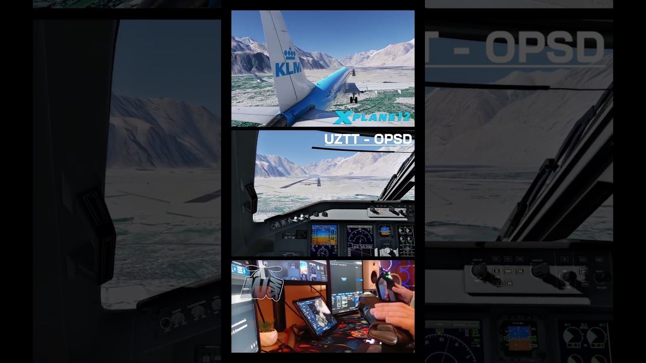 Symulator: X-PLANE 12 | 🌄 First landing in Skadru | E-195 X-Crafts 🌄 #xplane12