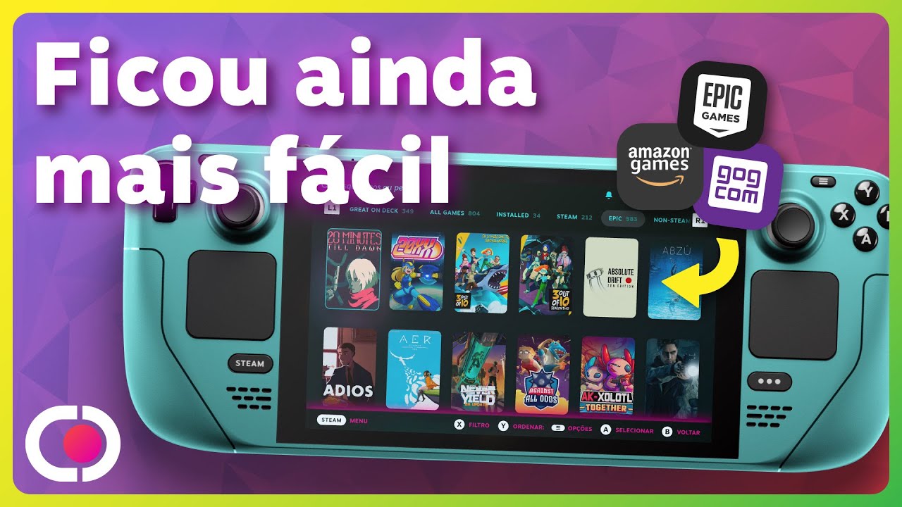 Novo Plugin Instala FÁCIL Jogos da Amazon, Epic e GOG no Steam Deck!