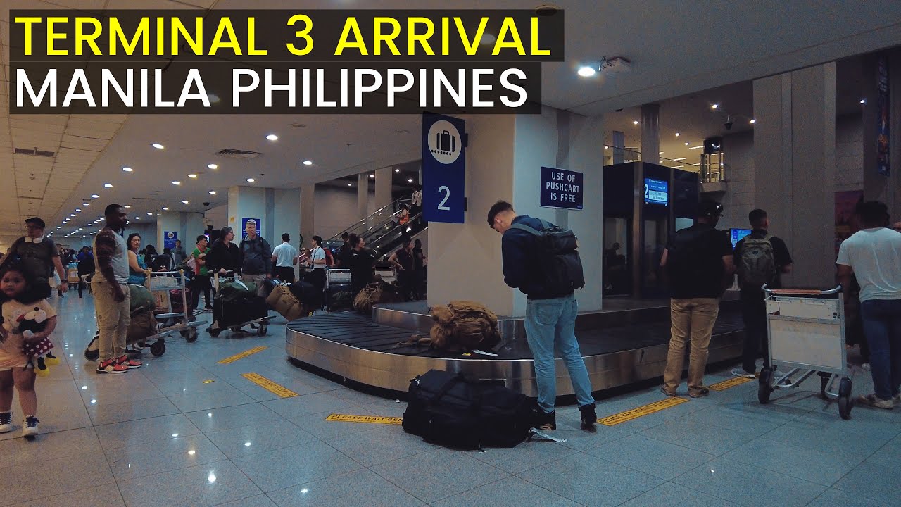 Arriving in Manila Airport Terminal 3 - Philippines (Virtual tour)