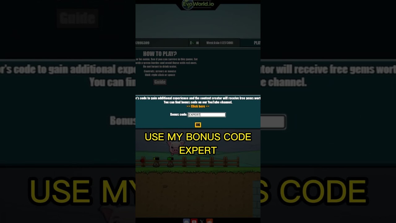 NEW BONUS CODE IN EVOWORLD.IO