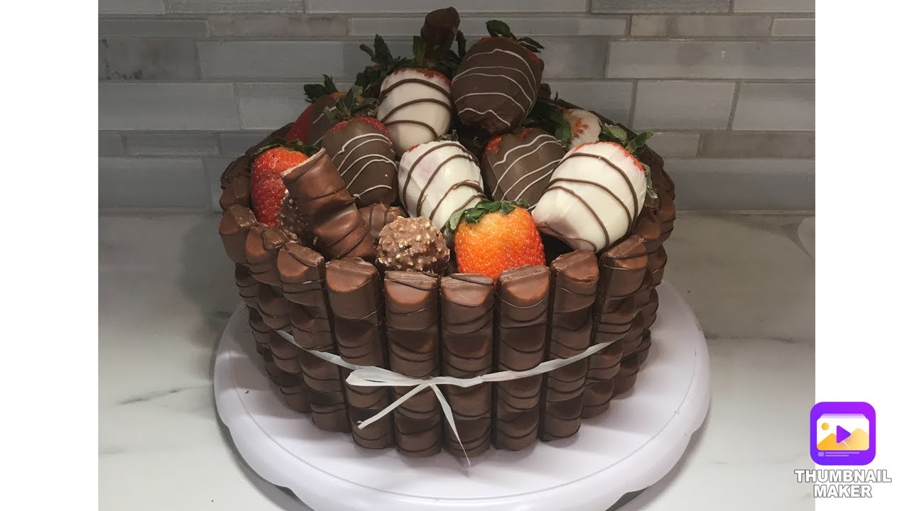 Kinder bueno torta sa cokoladnim jagodama | kinder bueno cake with chocolate covered strawberries |