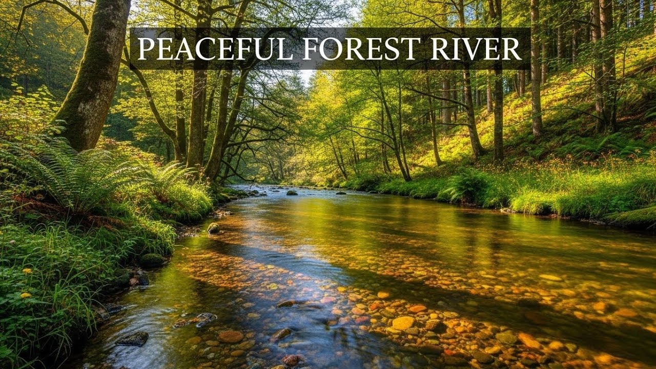 Flowing River Ambience 🌊 Peaceful Sound for Meditation, Focus, and Deep Relaxation #474