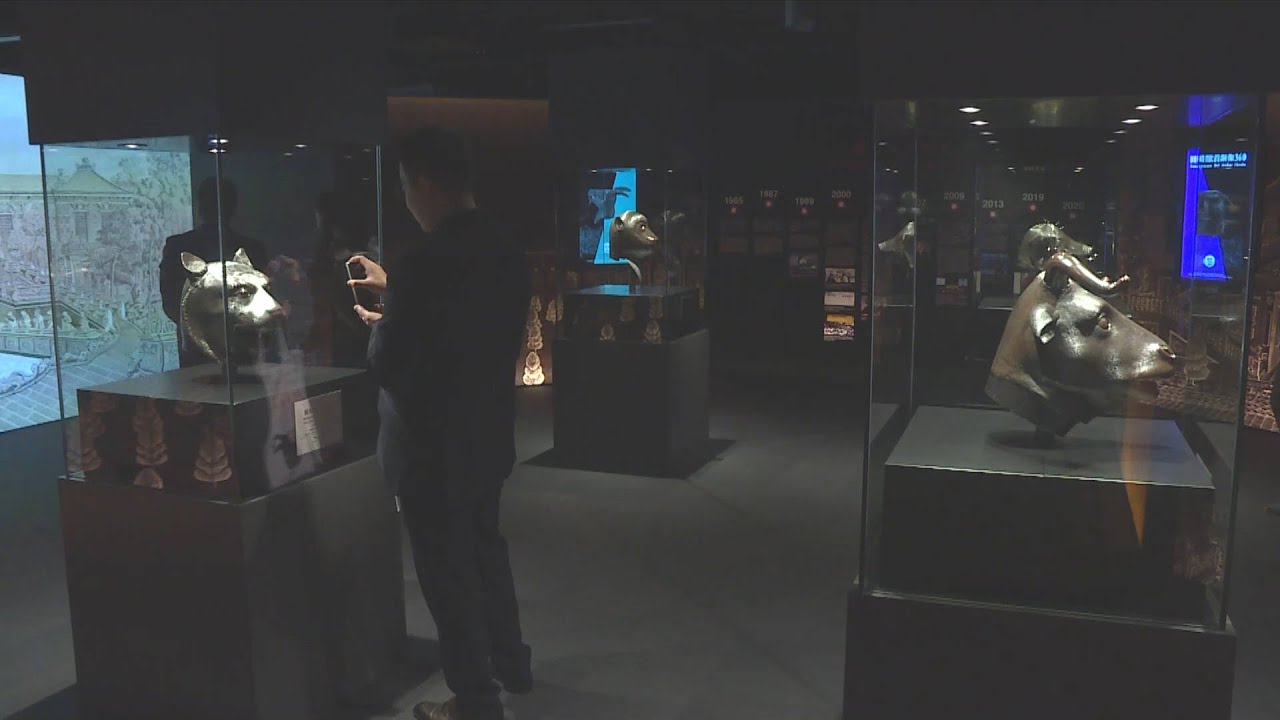 GLOBALink | Four original zodiac heads from Old Summer Palace exhibited in Hong Kong