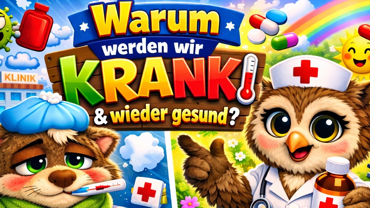 Kalli ist krank. Kalli & Martha erklären: Wie wird man krank & wieder gesund? + lustiges Körperlied