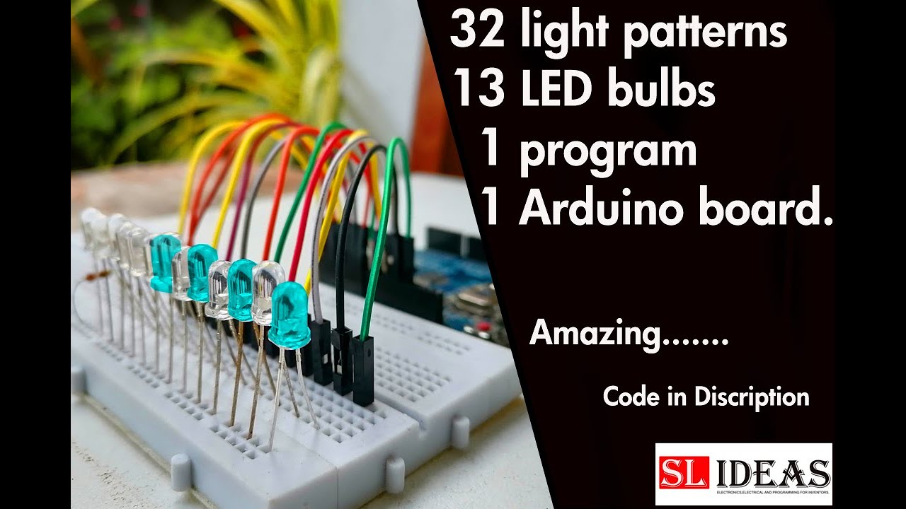 LED chaser with 32 effects |led patterns with Arduino | Code in Discription