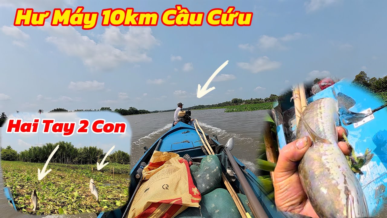 Sự Cố Hư Máy Đường Về 10km Mai Mắn Câu Trúng Bầy Cá Giật Không Kiệp / Định Nguyễn Hậu Giang