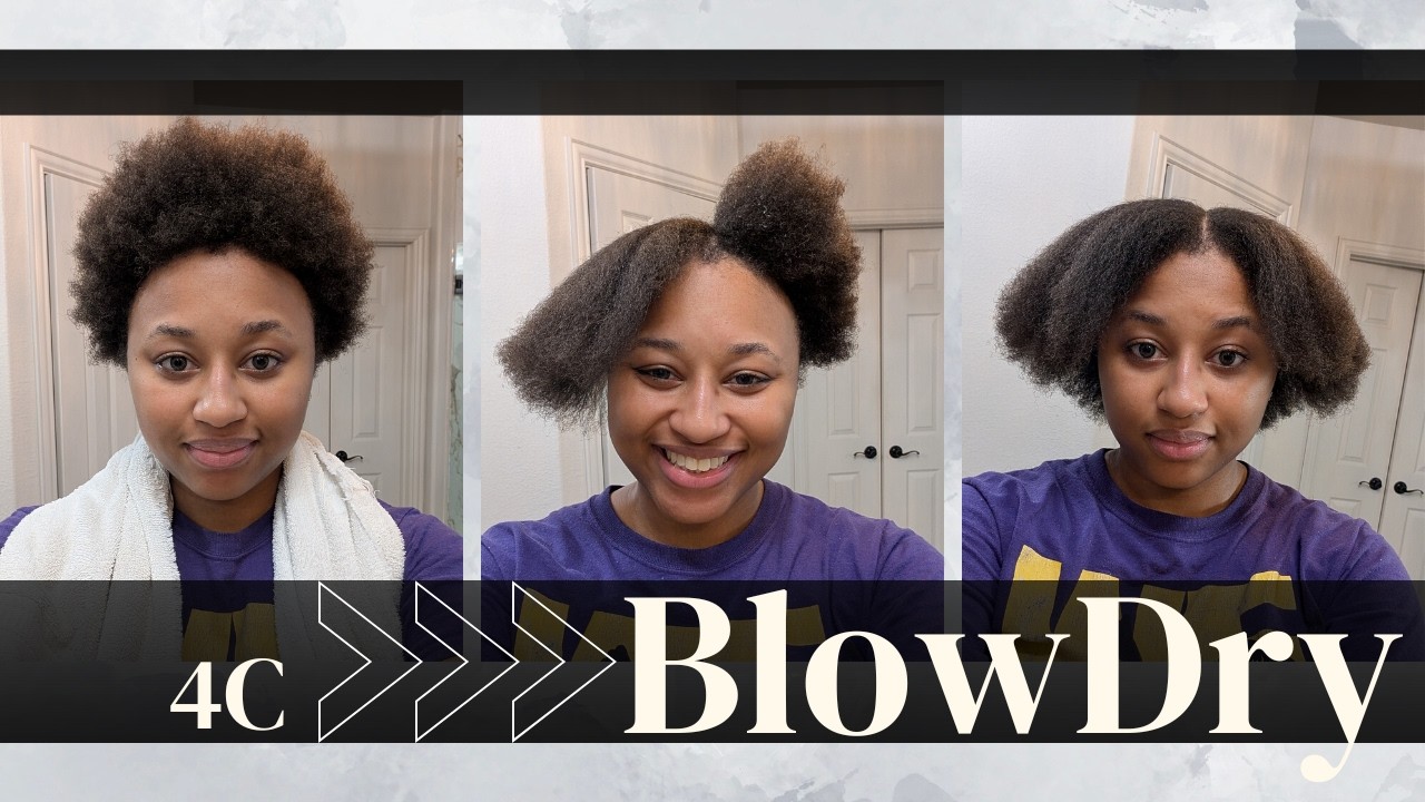 How to Blow Dry Thick and Coarse 4C Hair