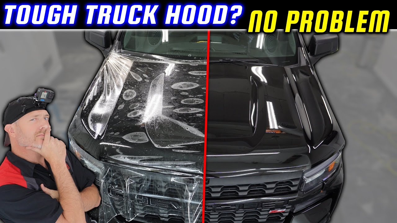 Bulk PPF Like a Pro - Silverado Hood With Deep Recesses