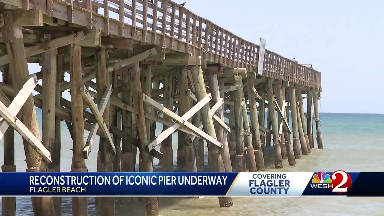 Reconstruction of the Flagler Beach pier is underway