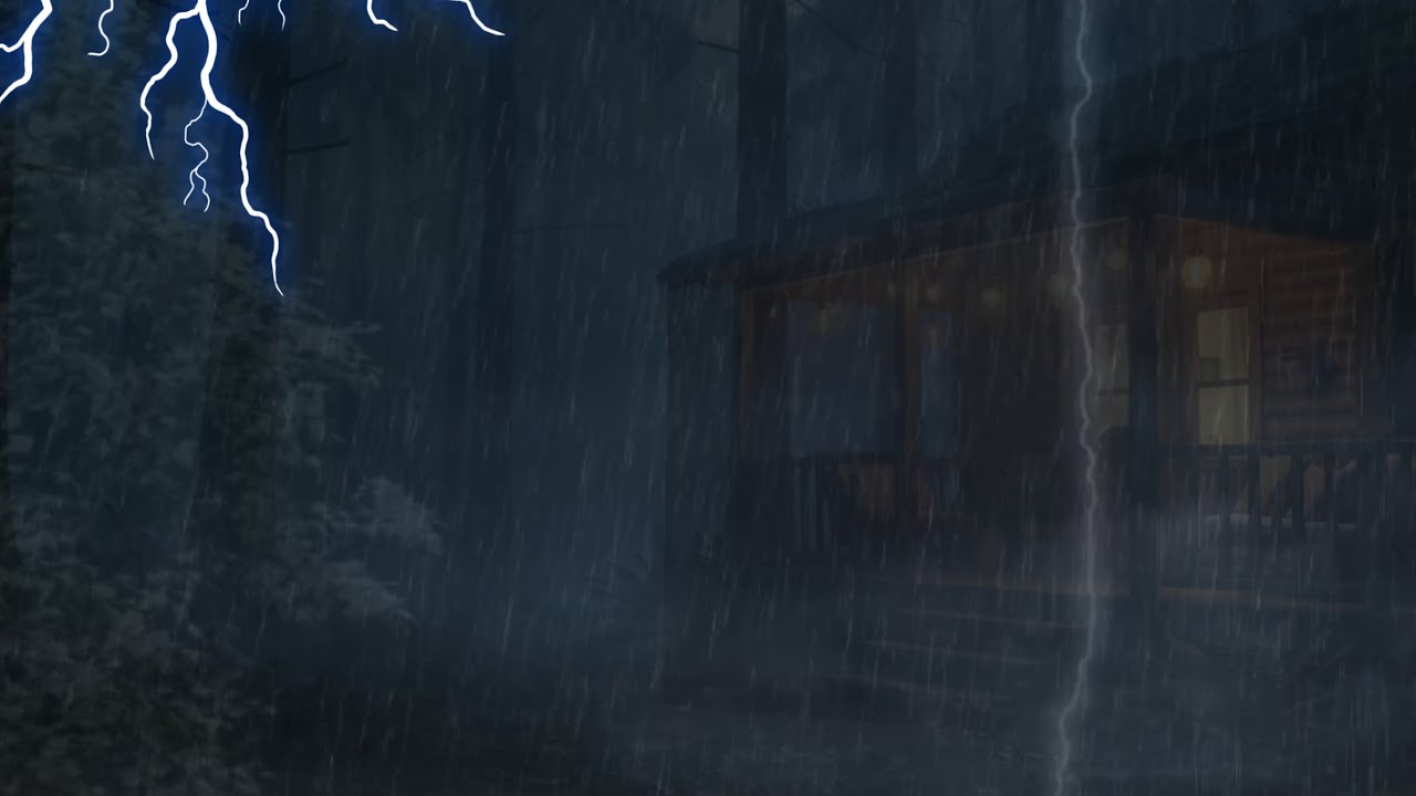 Best Rainfall by the Forest Cabin | Deep Sleep in 10 Minutes
