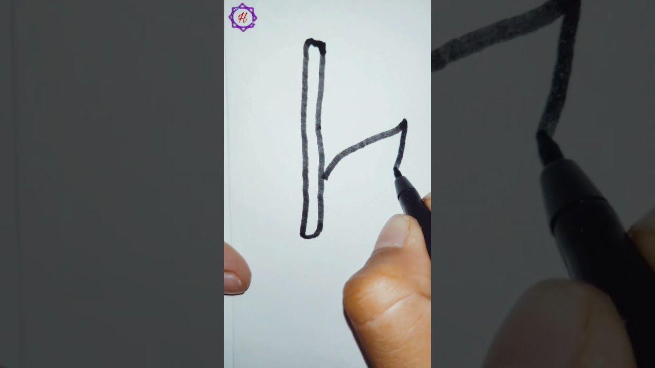 #shorts/How to draw a stem with leaves