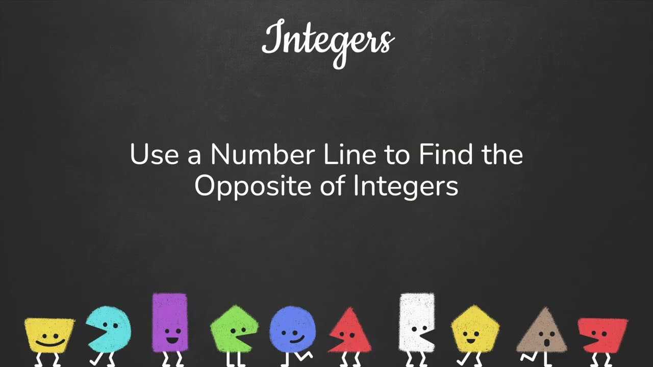 Integers - Use a Number Line to Find the Opposite of Integers